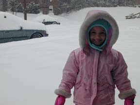 On 2/16/03, we had about 10" of snow...